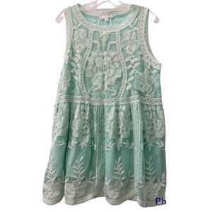 FSL + Apparel Tulle Embroidered Mini Dress